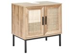 Waschbeckenunterschrank Heller Holzfarbton Rosell