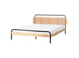 Bett Mit Lattenrost 180/200 Cm Hellbraun Boussicourt
