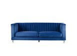 3-SITZER-SOFA Samtstoff Kobaltblau Arvika