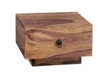 Nachttisch Massivholz Schublade Landhausstil Handgefertigt Nako, Braun 40X40X25 Cm