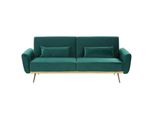 3-SITZER-SCHLAFSOFA Samtstoff GrüN Eina