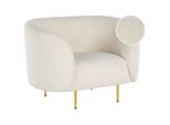 Sessel Bouclé Weiß Loen