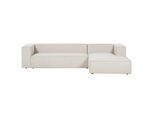 3-SITZER-ECKSOFA Hellbeige Rechtsseitig Vernon