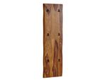Wandgarderobe Massivholz Metall Modern Mit Baumkante Und 6 Haken