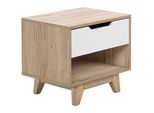 Nachttisch Heller Holzfarbton/Weiß Spencer