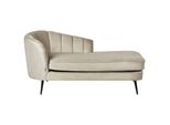 Chaiselongue Samtstoff Beige Linksseitig Allier