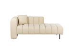 Chaiselongue Samtstoff Beige Linksseitig Lannils