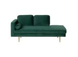 Chaiselongue Samtstoff SmaragdgrüN Linksseitig Miramas
