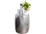 Beistelltisch Aluminium Orientalisch Hammerschlag Enns, Silber 42X42X49 Cm