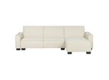 Ecksofa Polsterbezug Beige Rechtsseitig Romedal