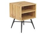 Nachttisch Heller Holzfarbton/Schwarz 40/40 Cm Lubock