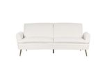 3-SITZER-SCHLAFSOFA Samtstoff Cremeweiß Vettre