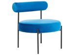 Sessel Samtstoff Blau Alpha