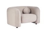 Sessel Samtstoff Taupe Leiren