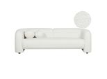 3-SITZER-SOFA Bouclé Weiß Leiren