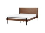 Bett Mit Lattenrost 140X200 Cm Dunkler Holzfarbton Libermont