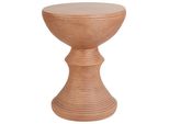 Beistelltisch Beton Heller Holzfarbton Rund 40 Cm Caldaro