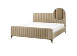 Polsterbett Mit Lattenrost 180X200 Cm Beige Lunan