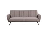 3-SITZER-SCHLAFSOFA Samtstoff Hellbraun Vimmerby