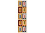 Wollteppich Derwent, Geometrisch, Orange-Bunt, 60 X 230 Cm
