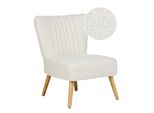 Sessel Bouclé Weiß Vaasa