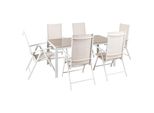 GartenmÖBel Set 6-Sitzer Aluminium Beige Catania