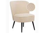 Sessel Bouclé Helles Beige Voss