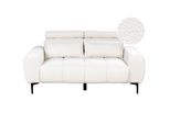2-SITZER-SOFA Bouclé Weiß Vegamo