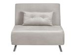 1-SITZER-SCHLAFSOFA Samtstoff Hellgrau Farris