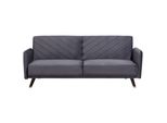 3-SITZER-SCHLAFSOFA Samtstoff Grau Senja