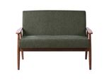 Sofa 2-Sitzer Dunkelbraun/GrüN Esrum