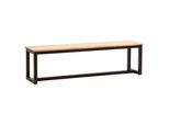 Esszimmerbank Massivholz Metall Loft-Stil Ohne Lehne, Akazie 160X40X45 Cm