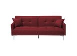 3-SITZER-SCHLAFSOFA Polyester Rot Lucan