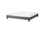 Polsterbett Mit Lattenrost 180X200 Cm Grau Roanne