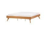 Bett Mit Lattenrost 180X200 Cm Heller Holzfarbton Berric