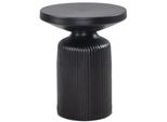 Beistelltisch – Rund Schwarz 40X40X50 Cm Hammerschlag Design