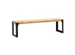 Esszimmerbank Massivholz Metall Ohne Lehne, Akazie 140X40X45 Cm