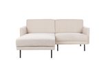 2-SITZER-ECKSOFA Polyester Beige Linksseitig Breda