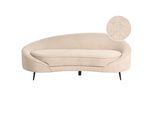 3-SITZER-SOFA Bouclé Beige/Schwarz Savar