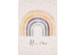 Kinderteppich Traun, Mit Regenbogen-Motiv, Creme, 120 X 170 Cm