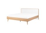 Bett Mit Lattenrost 160X200 Cm Heller Holzfarbton Serris