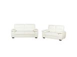 SOFA-SET 5-Sitzer Kunstleder Beige Vogar