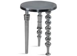 Beistelltisch – Aluminium Silber Dreibein Design 44X44X63 Cm