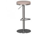 Barhocker HöHenverstellbar Gepolstert Triangel-FußAblage Elbe, Beige 38X38X82 Cm