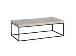 Couchtisch In Stein-Optik Mit Metallbeinen, Modernes Design, Rechteckig, Groß, Beige 120X60X38 Cm