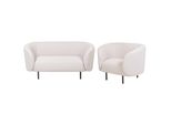3-SITZER Sofa Set Polsterbezug Beige/Schwarz Loen