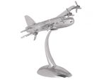 Dekofigur Flugzeugpropeller Aluminium Silber 42X30 Cm Handgefertigt