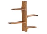 Wandregal Massivholz Baumform 58X60X15 Cm Mit 4 Ablagen