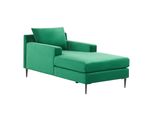 Chaiselongue Samtstoff GrüN/Schwarz Gueret