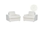 Sessel 2Er-Set Bouclé Cremeweiß Alla